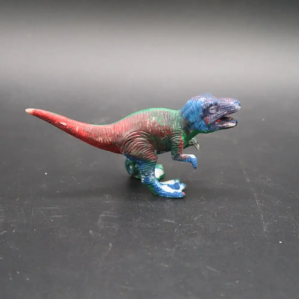 Dinosaur Toys Set of 6 Plastic Rubber Velociraptor Brontosaurus Chinasaur Vtg
